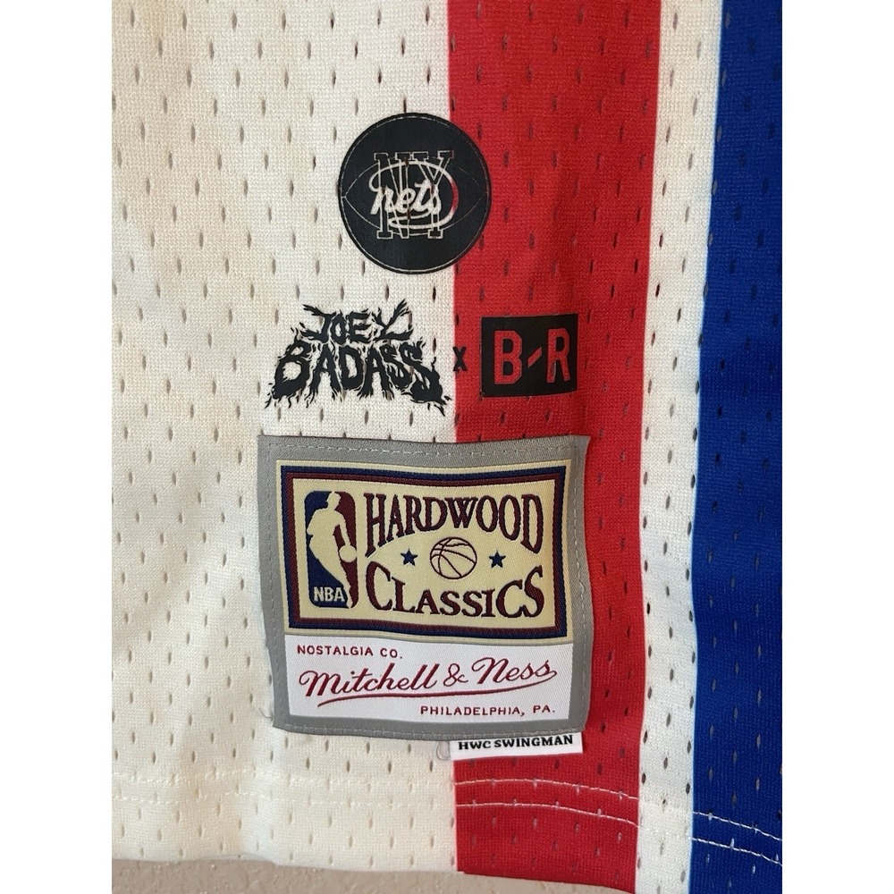 Men's 3XL NWOT Brooklyn Nets Badmon #47 Joey Bada$$ Mitchell & Ness Jersey Remix - Picture 5 of 11